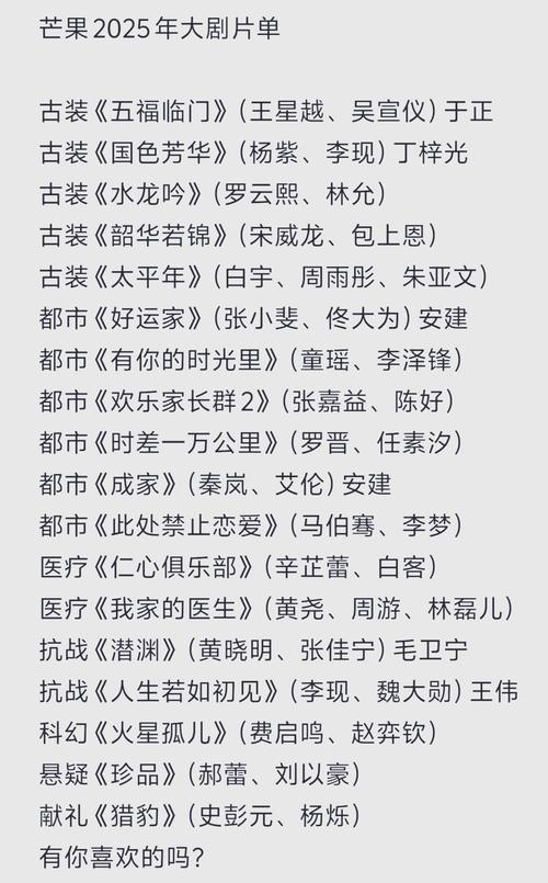 2025年五部热门剧盘点:悬疑奇幻仙侠,哪部剧俘获你心? 2025年五部热门剧盘点:悬疑奇幻仙侠,哪部剧俘获你心?