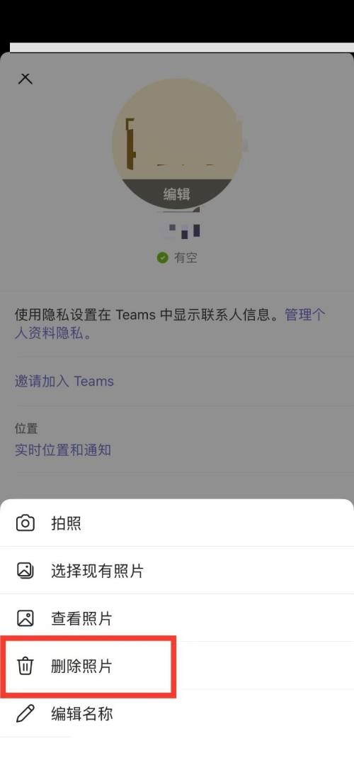 Microsoft Teams怎么删除头像图片?Microsoft Teams删除头像图片教程截图