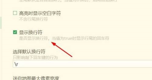hbuilderx怎么开启显示换行符?hbuilderx开启显示换行符方法截图