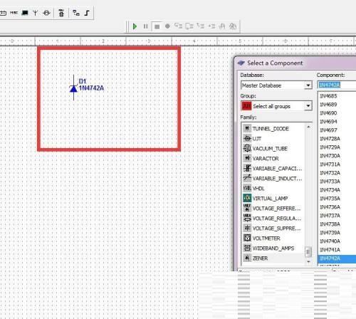 multisim怎么绘制1N4742A二极管?multisim绘制1N4742A二极管教程截图