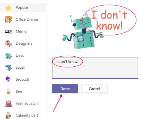 Microsoft Teams怎么制定个性化贴纸?Microsoft Teams制定个性化贴纸教程截图